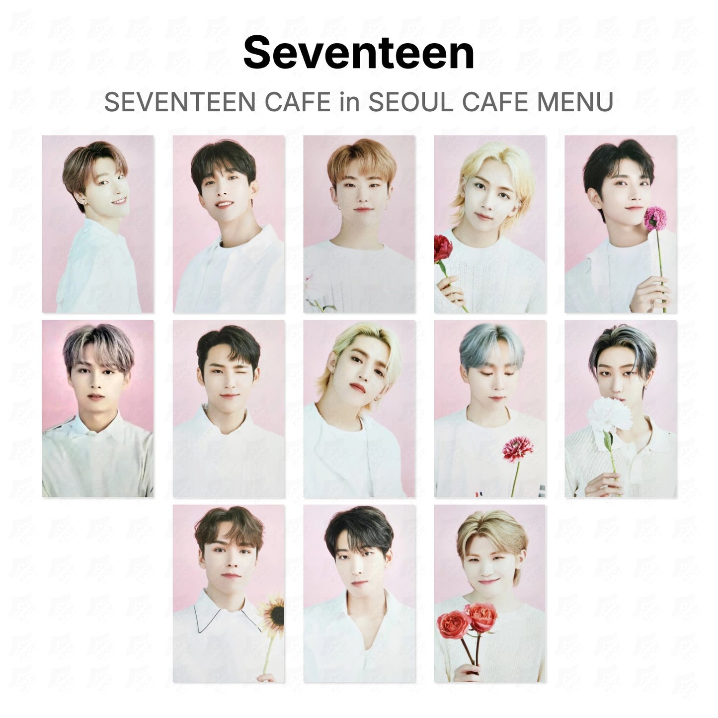 Seventeen CAFE in SEOUL CAFE MENU Official Photocard