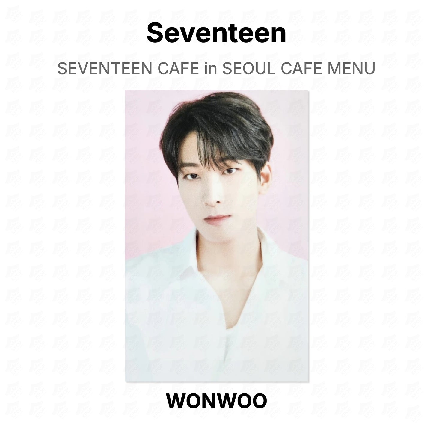 Seventeen CAFE in SEOUL CAFE MENU Official Photocard