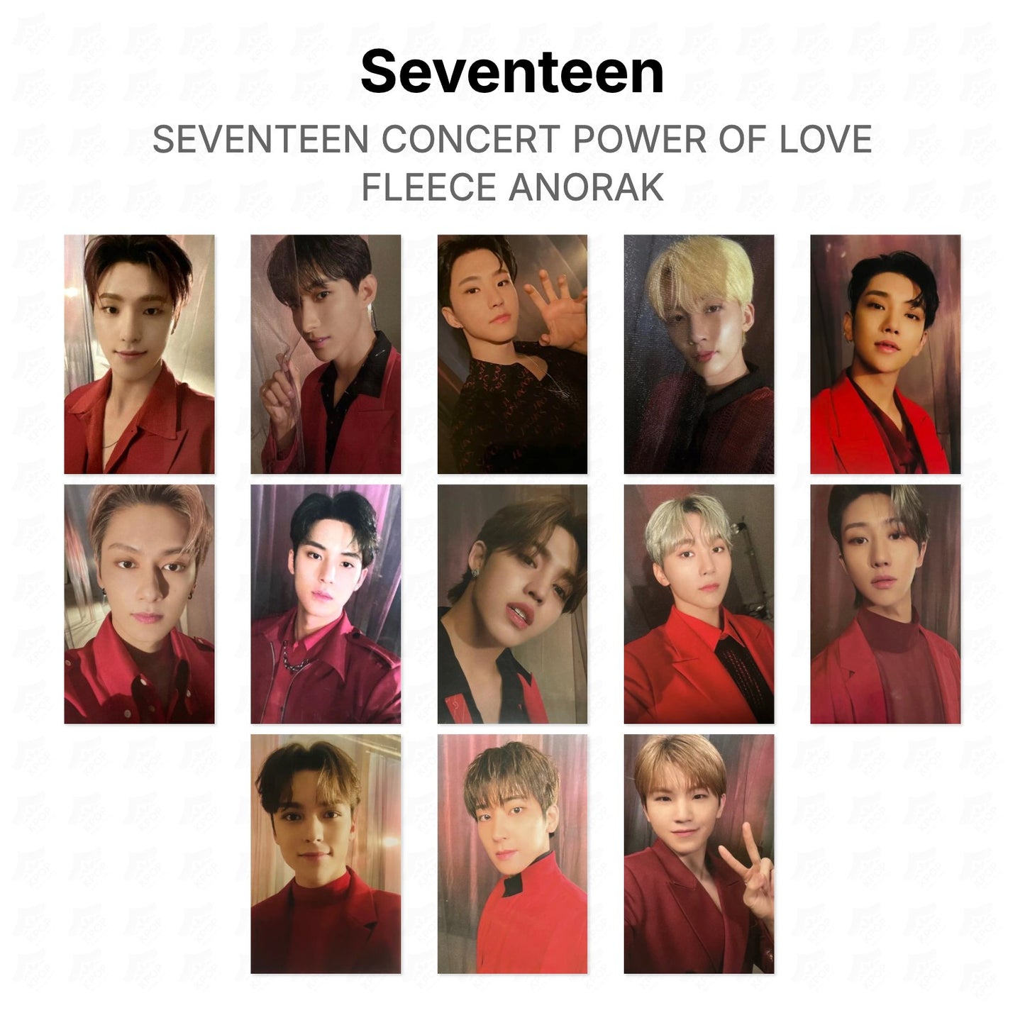 Seventeen CONCERT POWER OF LOVE FLEECE ANORAK Official Photocard