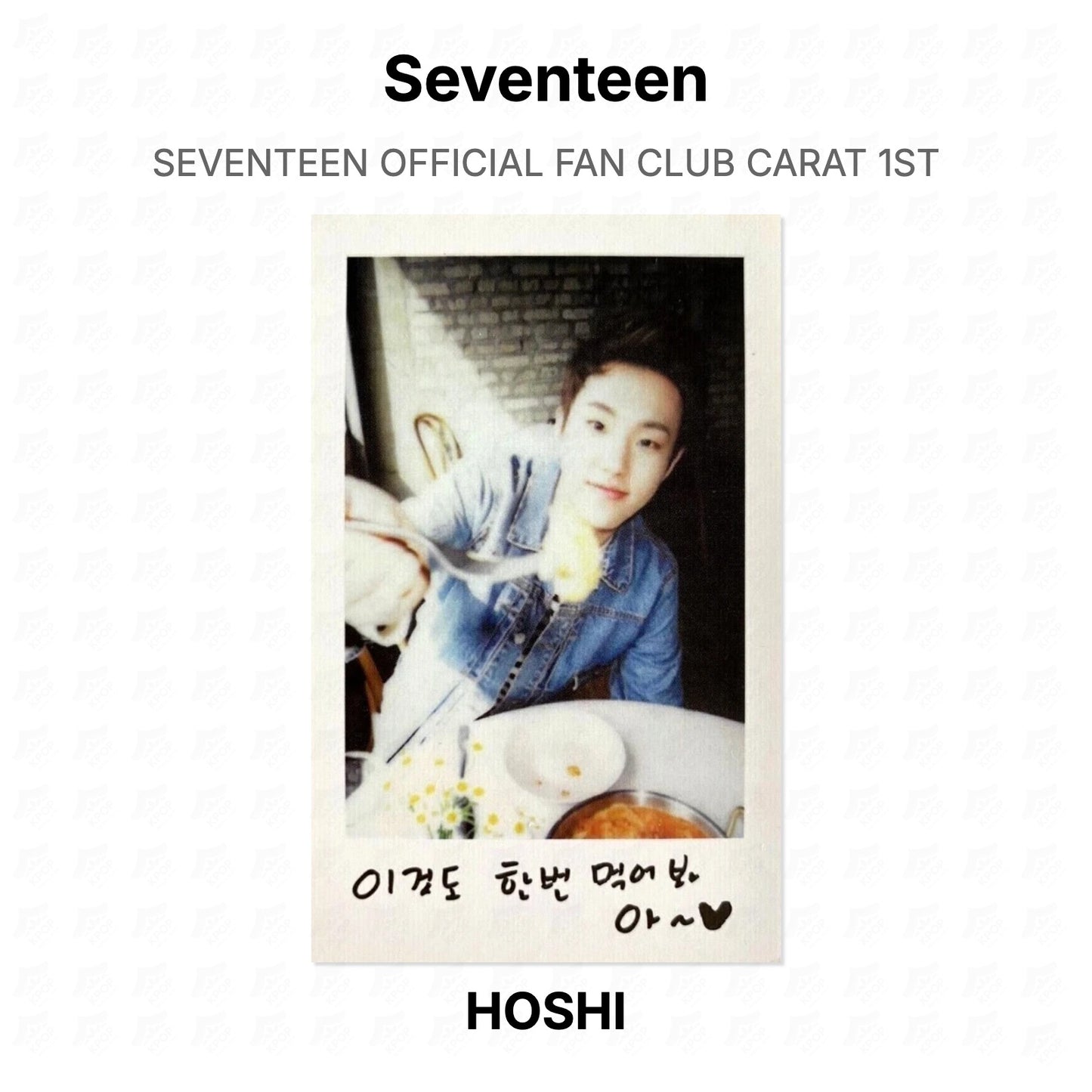 Seventeen OFFICIAL FAN CLUB CARAT 1ST Official Photocard