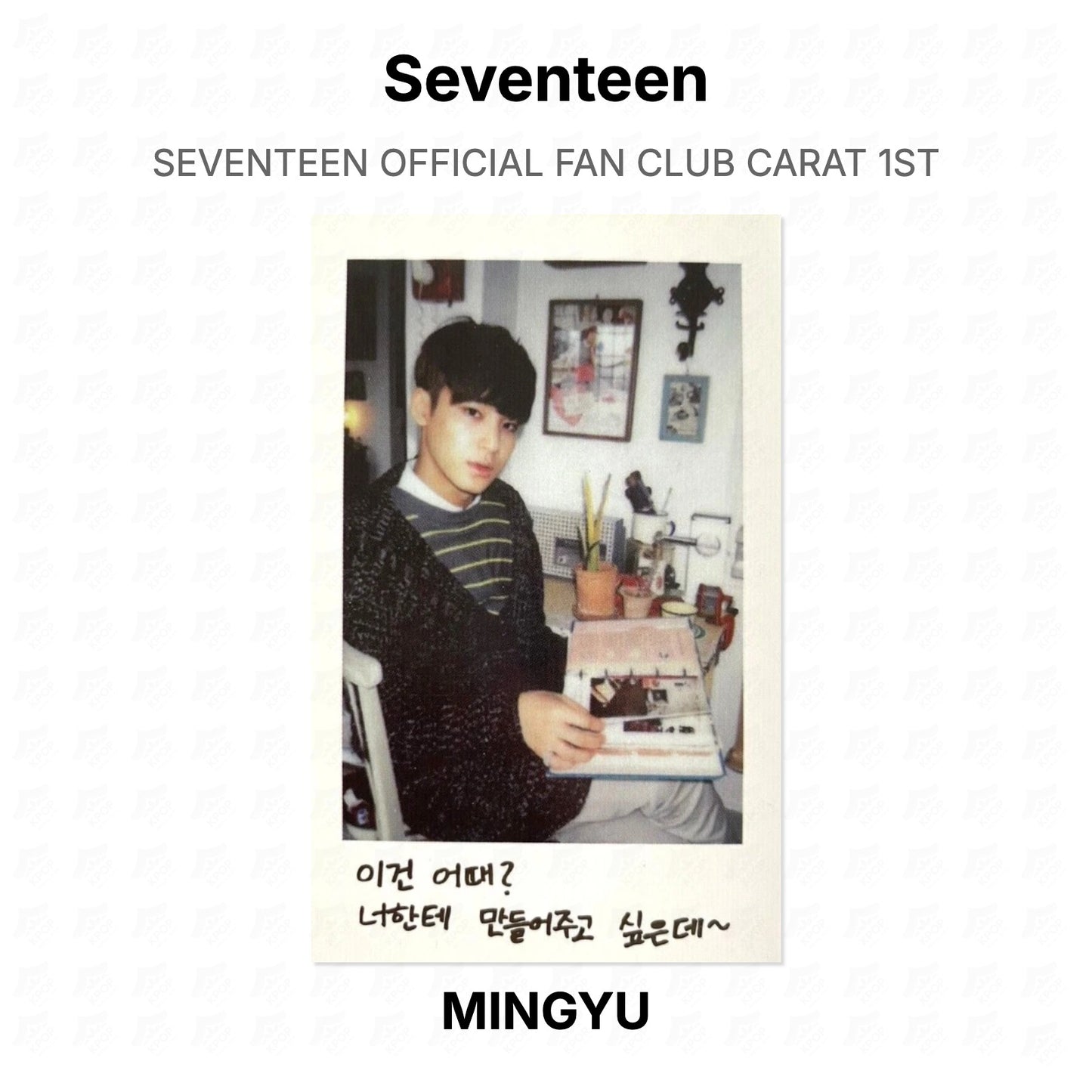 Seventeen OFFICIAL FAN CLUB CARAT 1ST Official Photocard