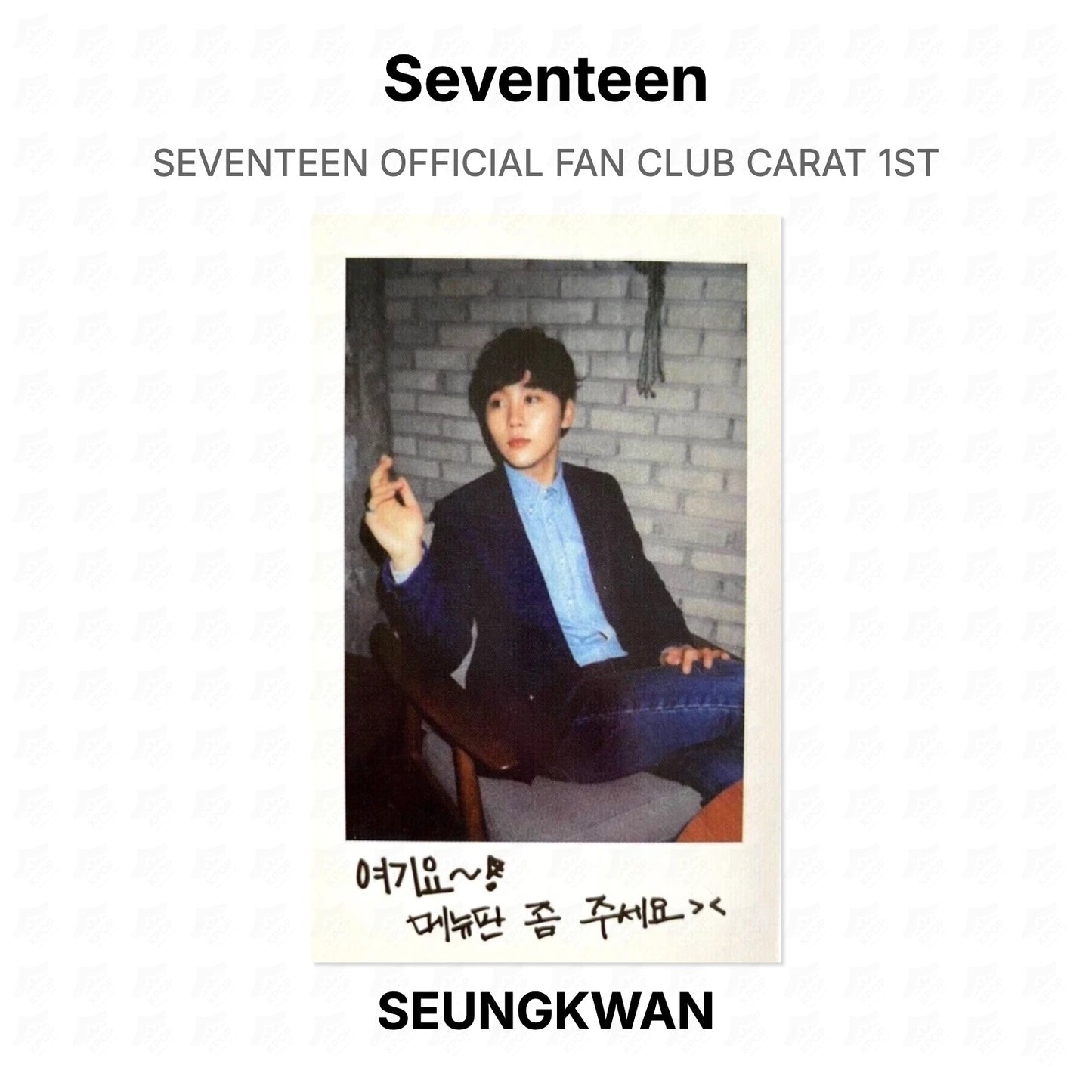 Seventeen OFFICIAL FAN CLUB CARAT 1ST Official Photocard