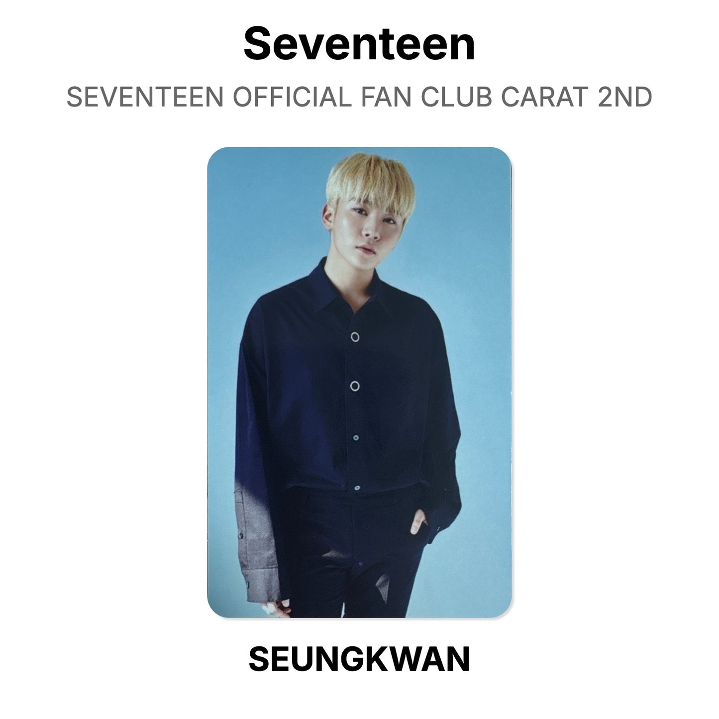 Seventeen SEVENTEEN OFFICIAL FAN CLUB CARAT 2ND Offizielle Photocard