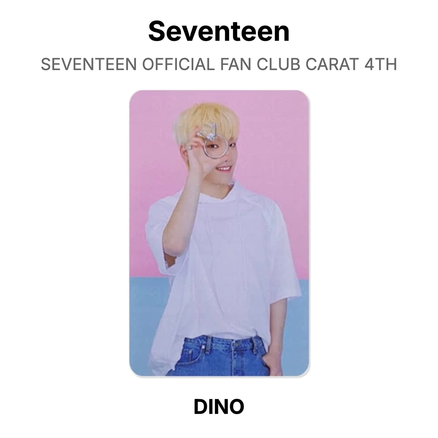 Seventeen SEVENTEEN OFFICIAL FAN CLUB CARAT 4TH Official Photocard