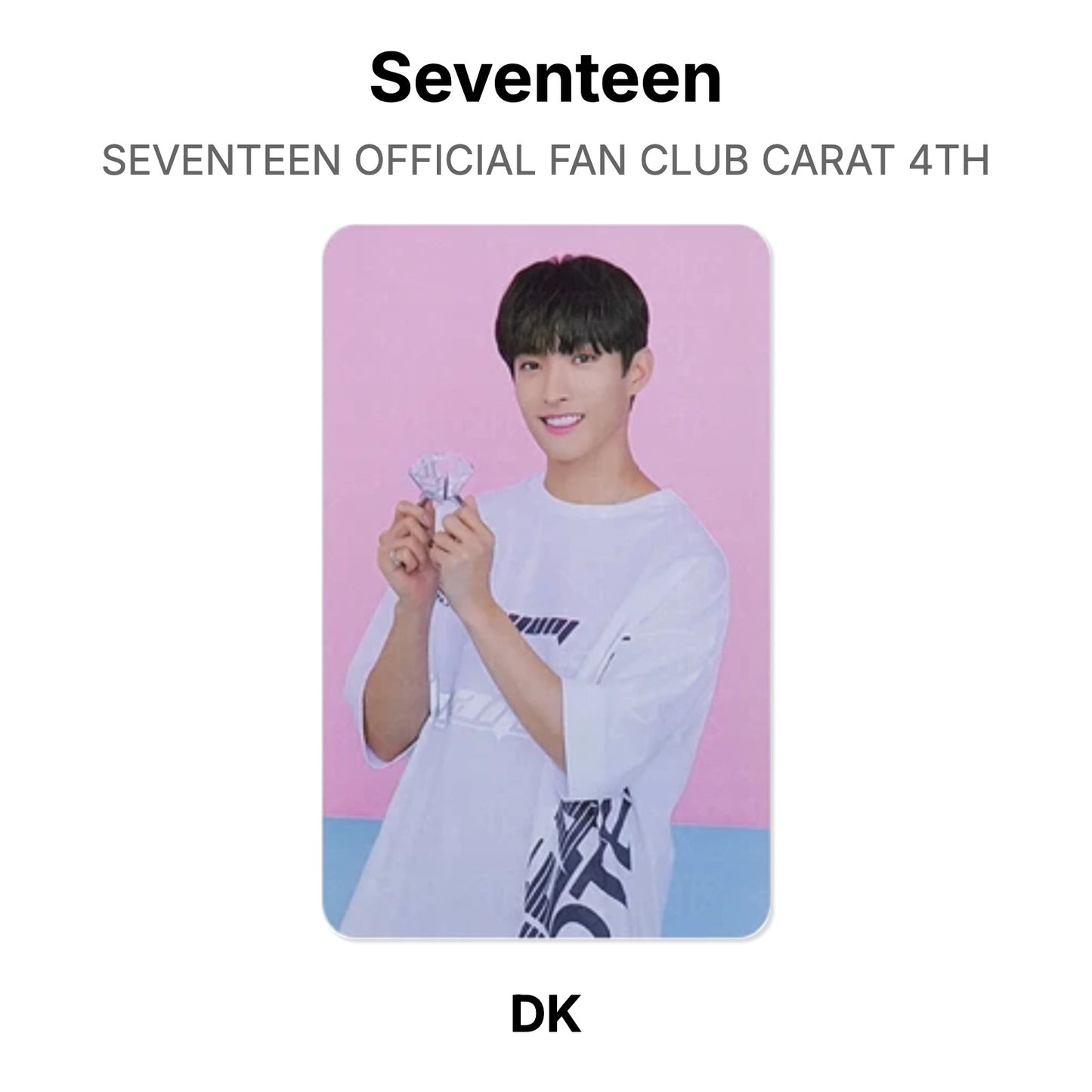 Seventeen SEVENTEEN OFFICIAL FAN CLUB CARAT 4TH Official Photocard
