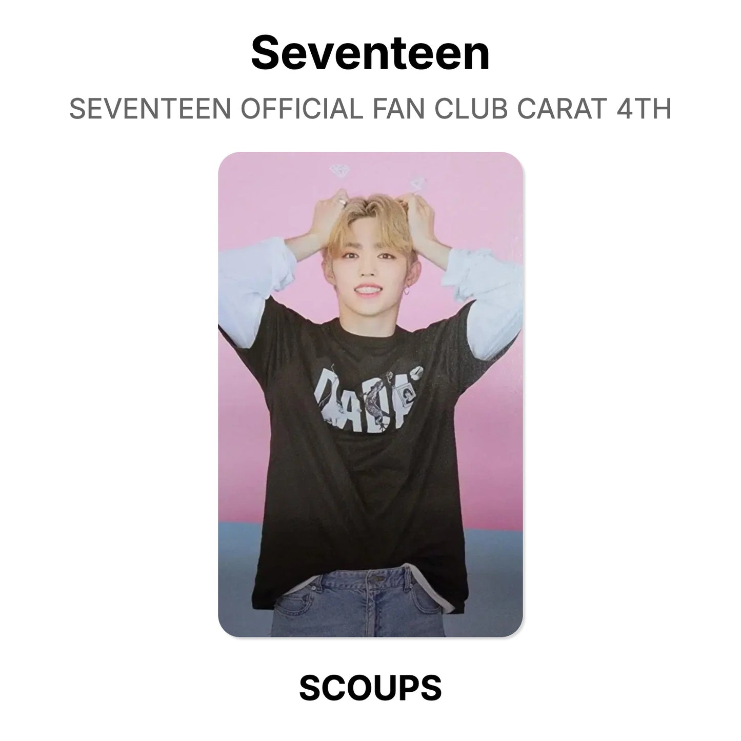 Seventeen SEVENTEEN OFFICIAL FAN CLUB CARAT 4TH Official Photocard