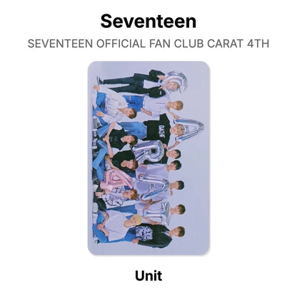 Seventeen SEVENTEEN OFFICIAL FAN CLUB CARAT 4TH Official Photocard