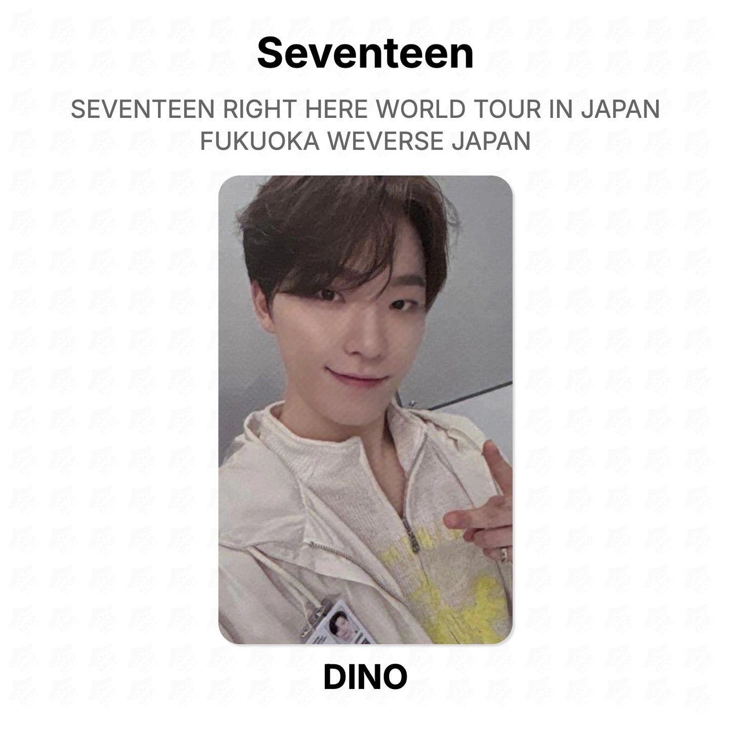 Seventeen RIGHT HERE WORLD TOUR IN JAPAN FUKUOKA WEVERSE JAPAN Official Photocard