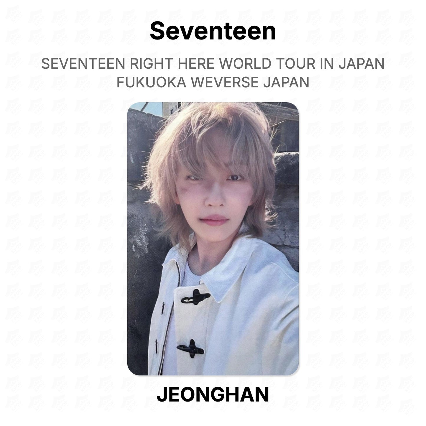 Seventeen RIGHT HERE WORLD TOUR IN JAPAN FUKUOKA WEVERSE JAPAN Official Photocard