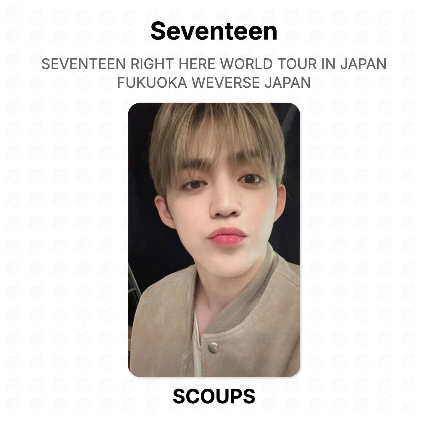 Seventeen RIGHT HERE WORLD TOUR IN JAPAN FUKUOKA WEVERSE JAPAN Official Photocard