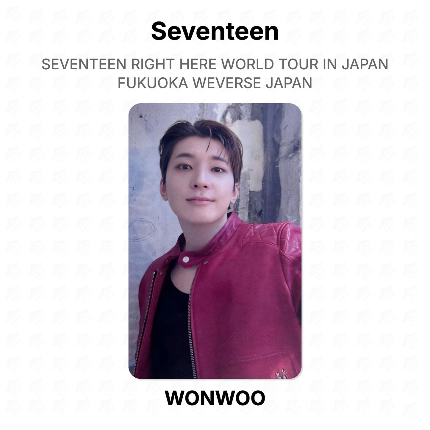 Seventeen RIGHT HERE WORLD TOUR IN JAPAN FUKUOKA WEVERSE JAPAN Official Photocard