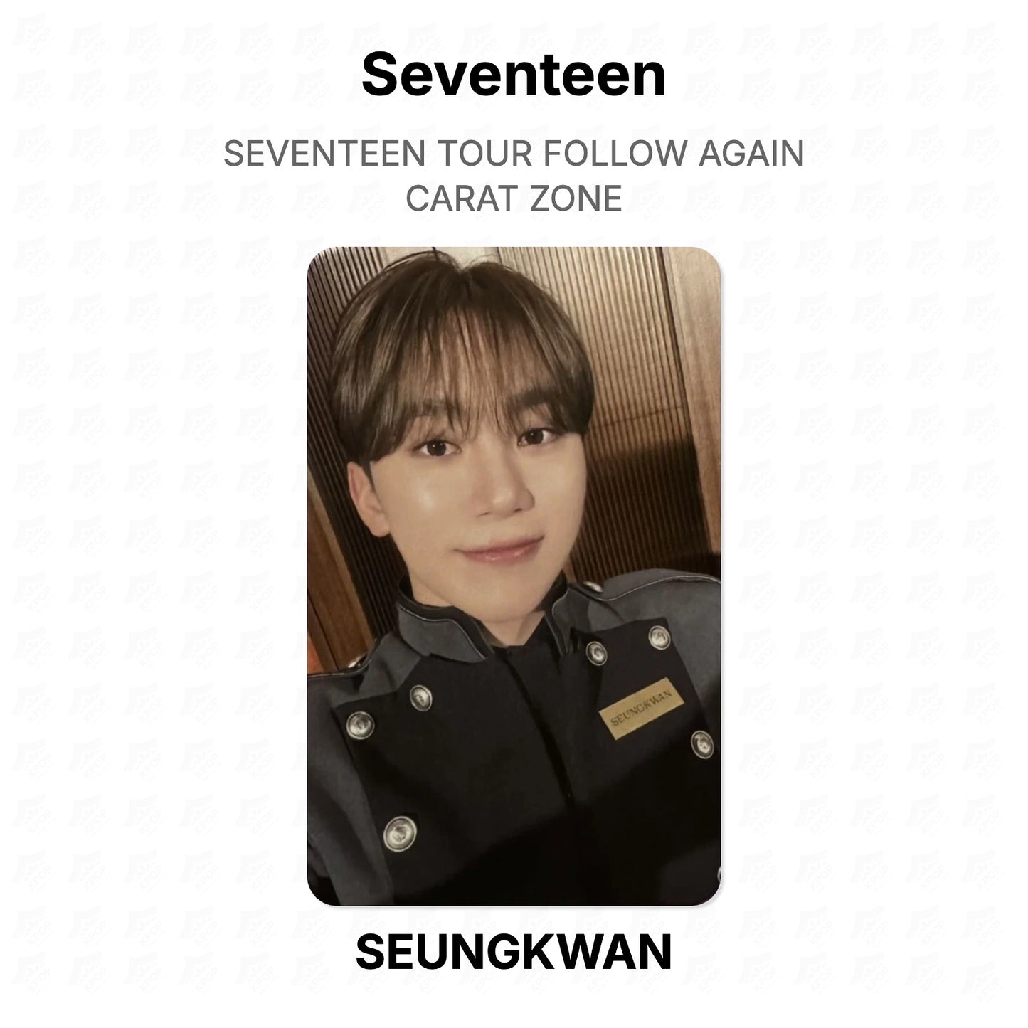 Seventeen TOUR FOLLOW AGAIN CARAT ZONE Official Photocard