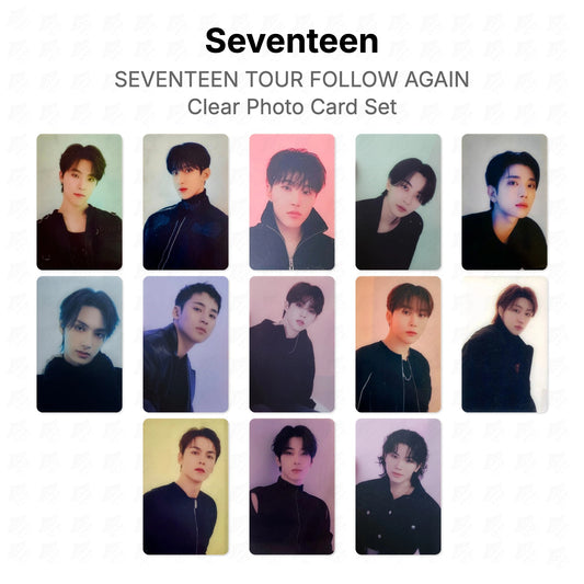 Seventeen TOUR FOLLOW AGAIN Clear Photo Card Set Official Photocard