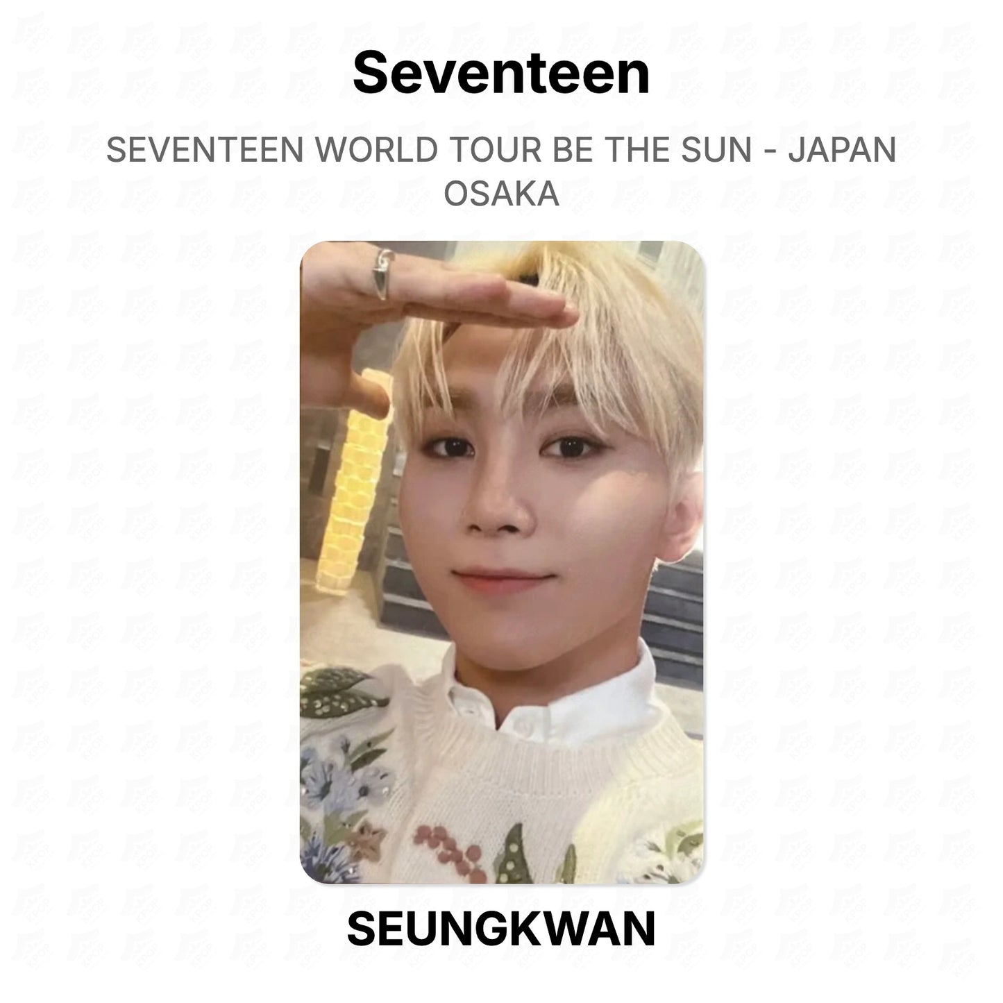 Seventeen WORLD TOUR BE THE SUN - JAPAN OSAKA Official Photocard