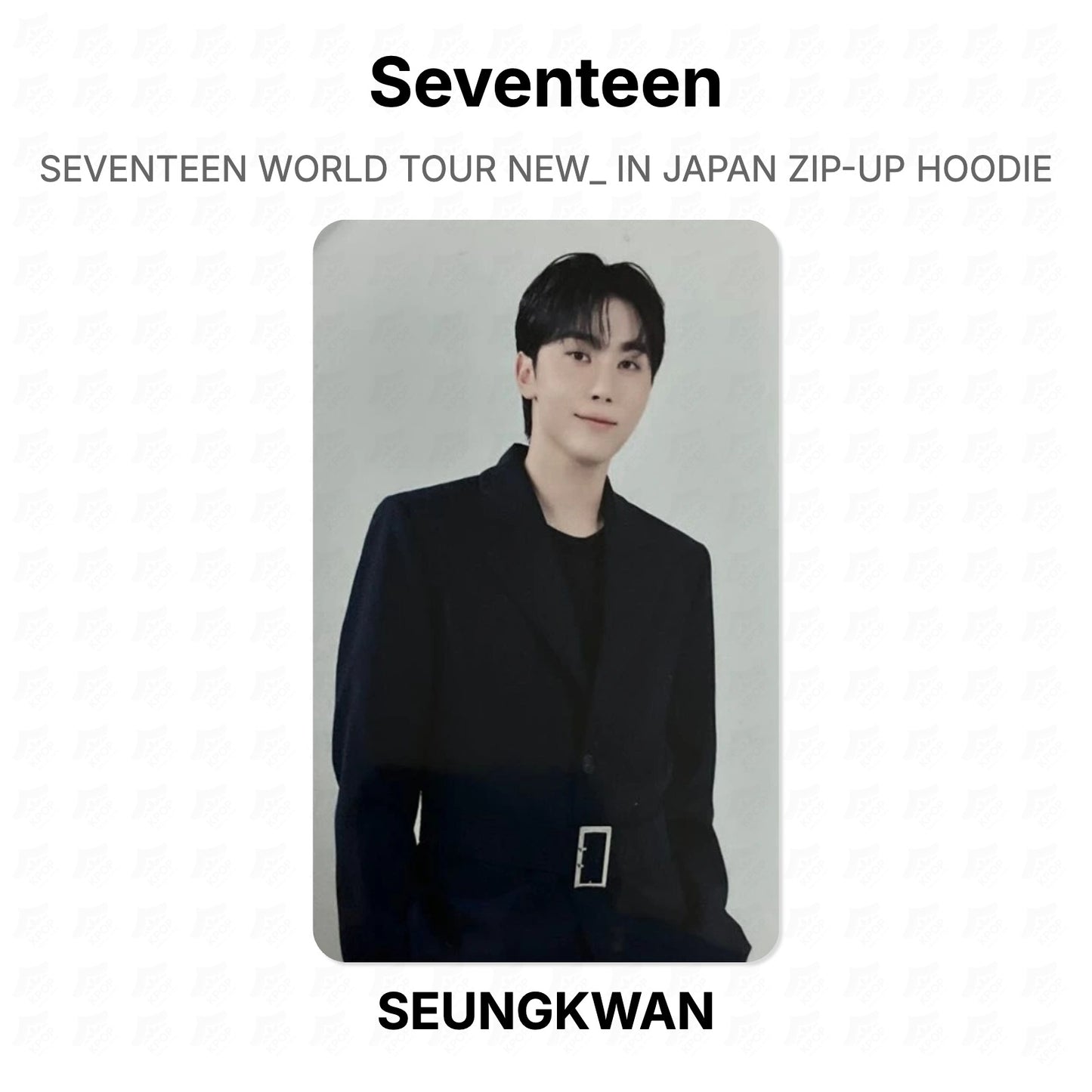 Seventeen WORLD TOUR NEW_ IN JAPAN ZIP-UP HOODIE Official Photocard