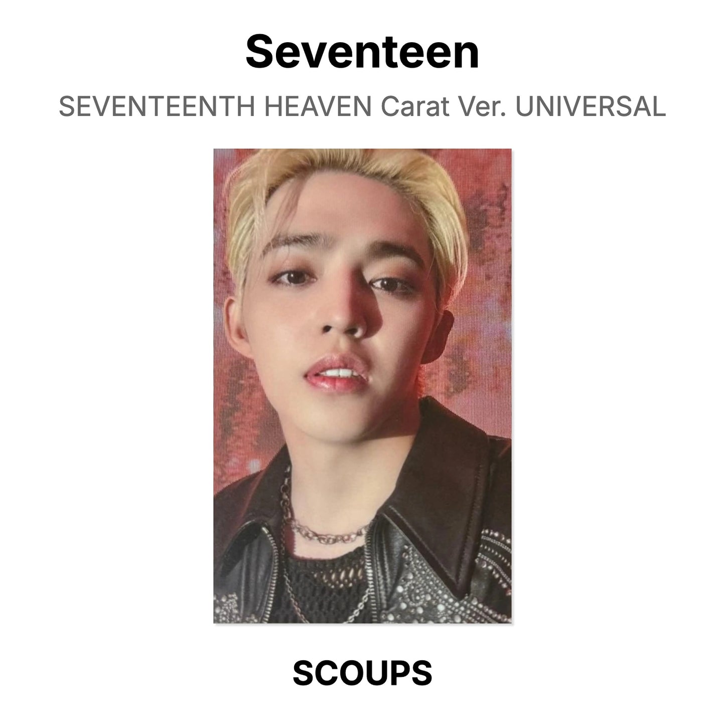 Seventeen SEVENTEENTH HEAVEN Carat Ver. UNIVERSAL Official Photocard