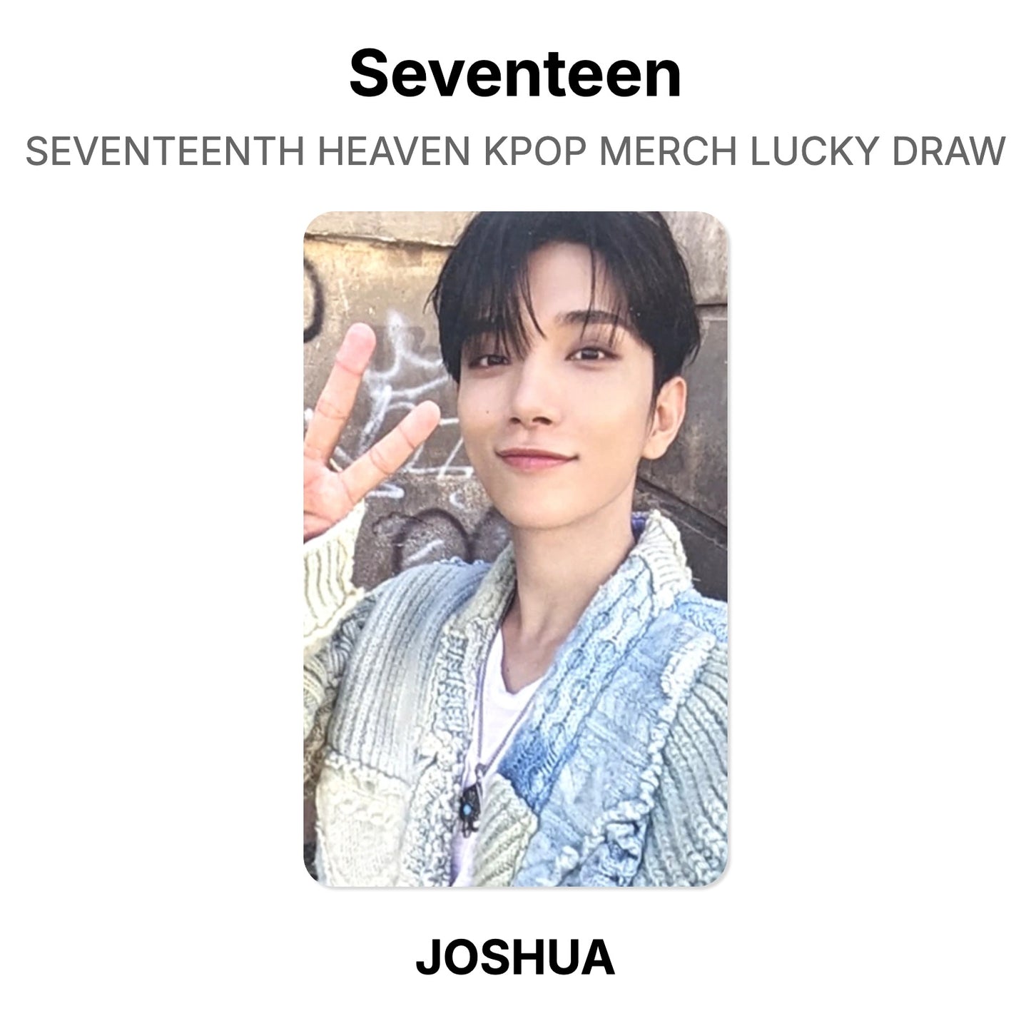 Seventeen SEVENTEENTH HEAVEN KPOP MERCH LUCKY DRAW Official Photocard