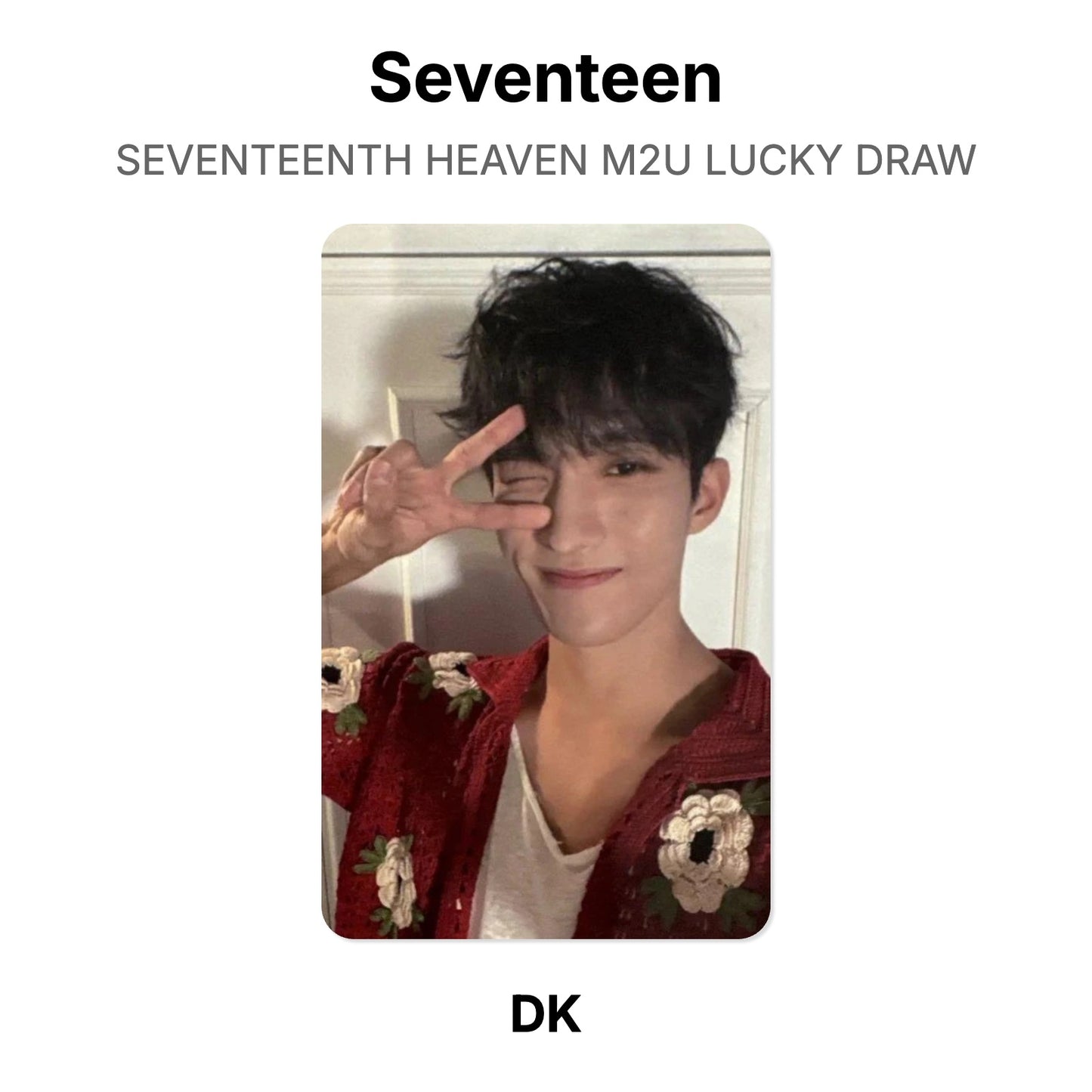 Seventeen SEVENTEENTH HEAVEN M2U LUCKY DRAW Official Photocard