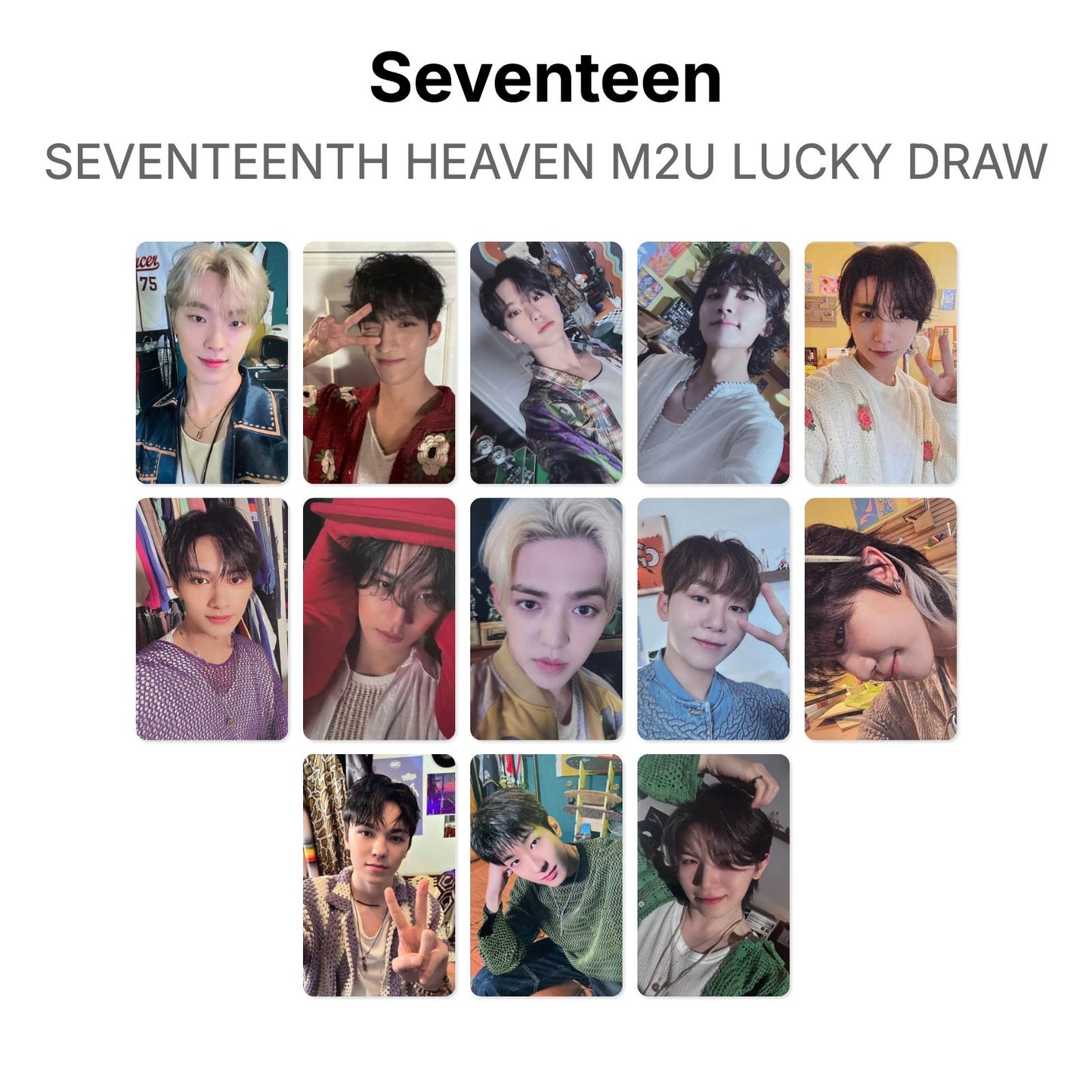 Seventeen SEVENTEENTH HEAVEN M2U LUCKY DRAW Official Photocard