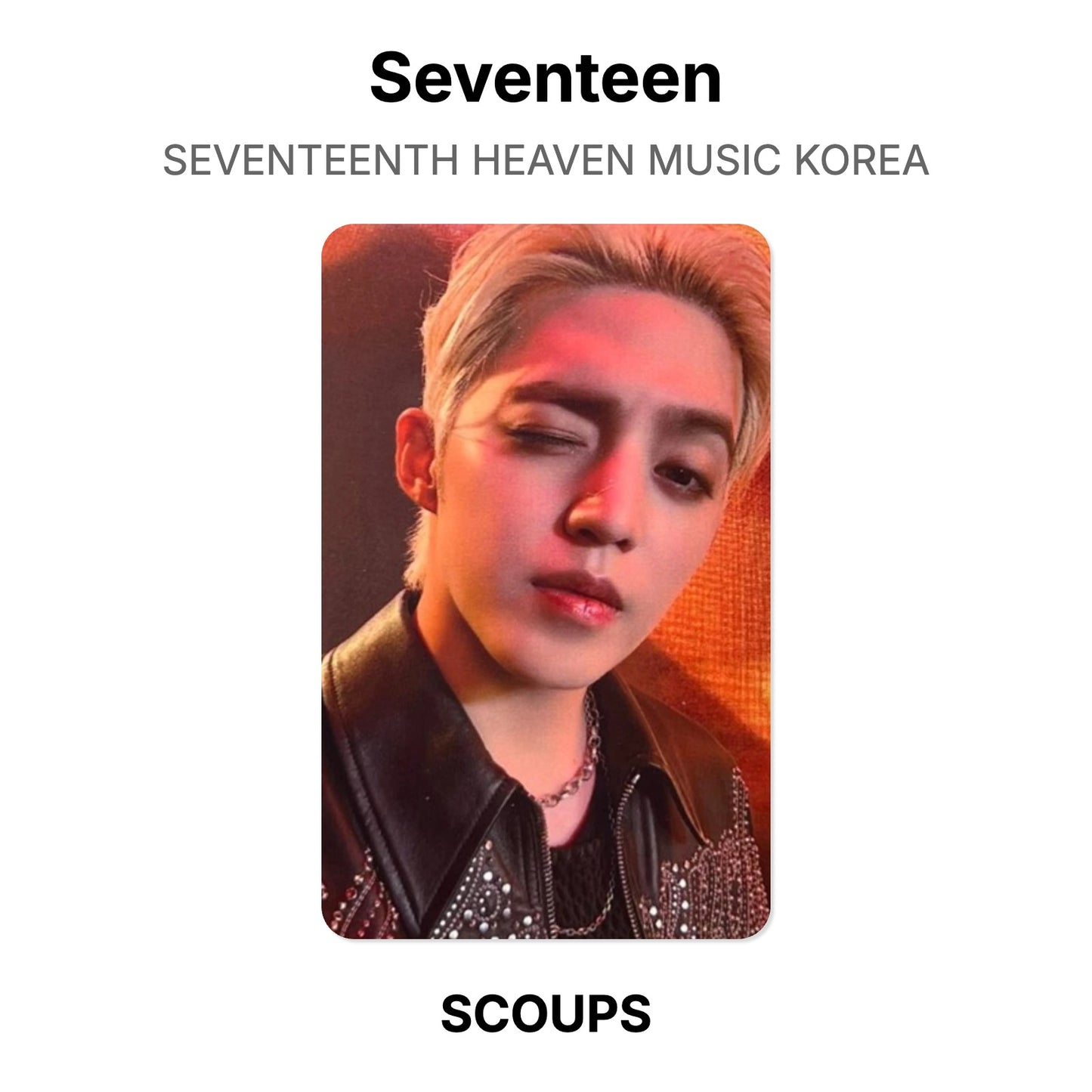 Seventeen SEVENTEENTH HEAVEN MUSIC KOREA Official Photocard