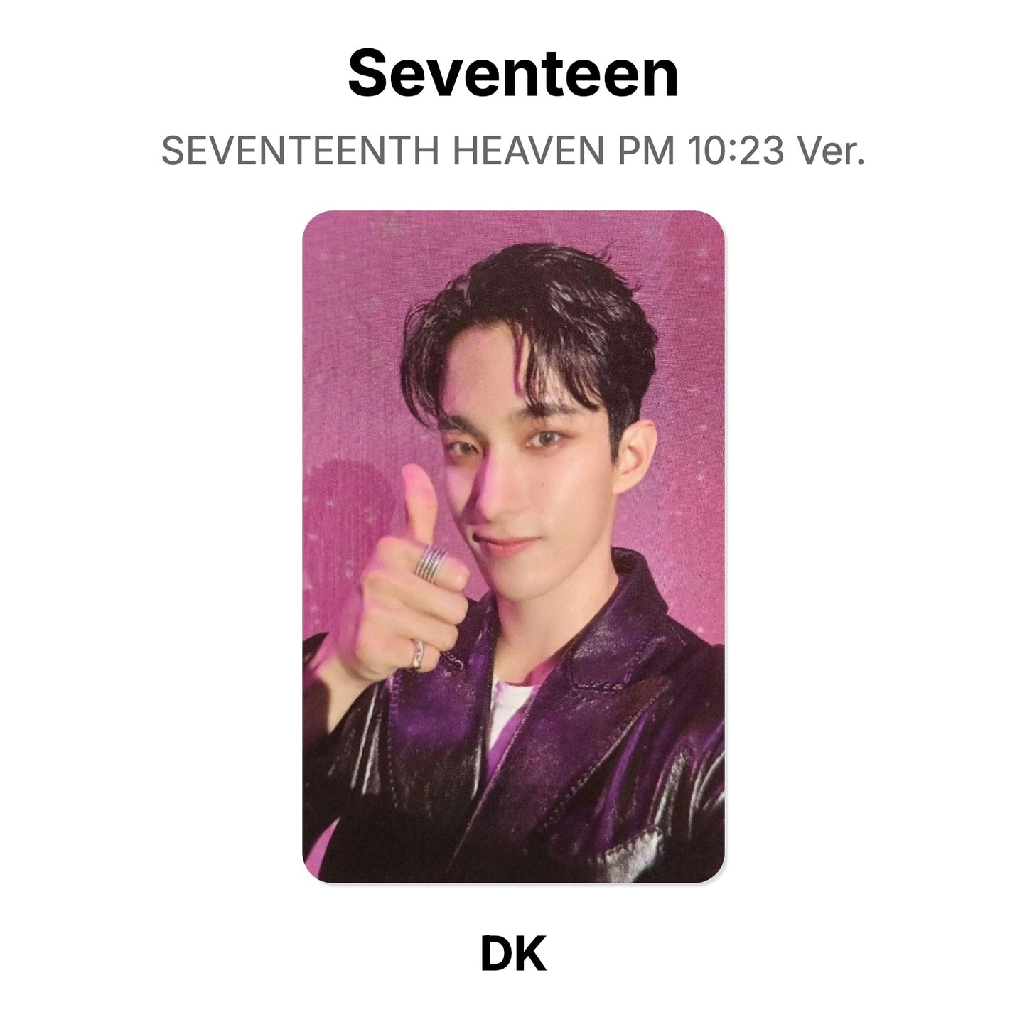 Seventeen SEVENTEENTH HEAVEN PM 10:23 Ver. photocard oficial