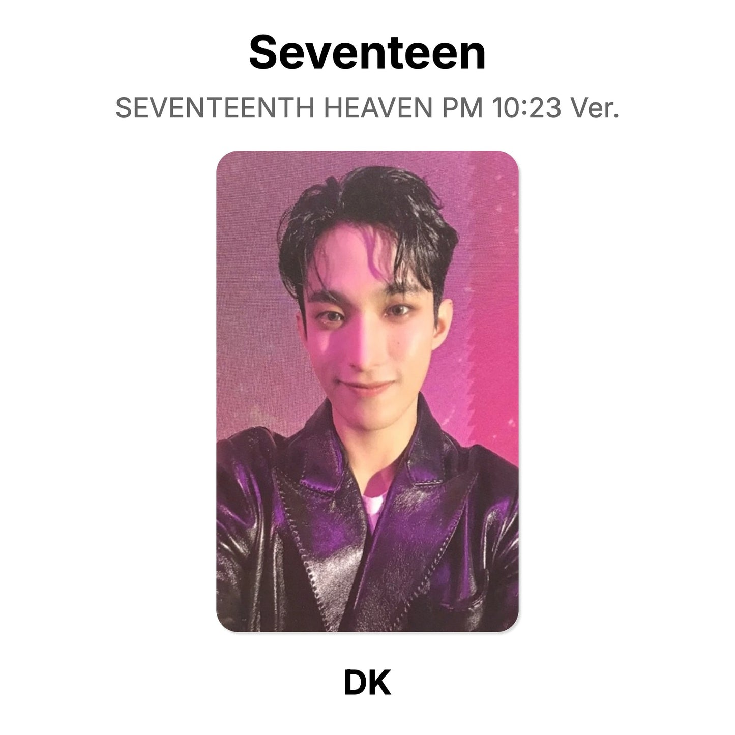 Seventeen SEVENTEENTH HEAVEN PM 10:23 Ver. photocard oficial