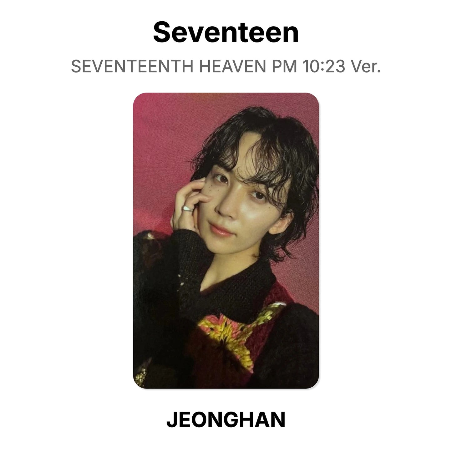 Seventeen SEVENTEENTH HEAVEN PM 10:23 Ver. photocard oficial