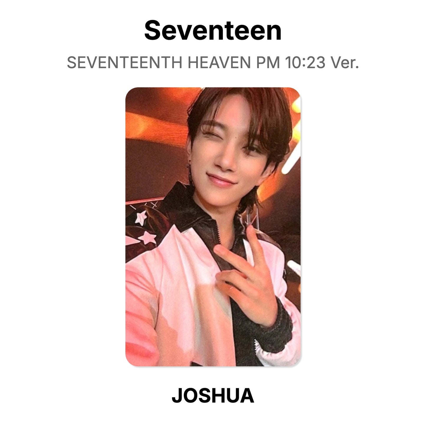 Seventeen SEVENTEENTH HEAVEN PM 10:23 Ver. photocard oficial