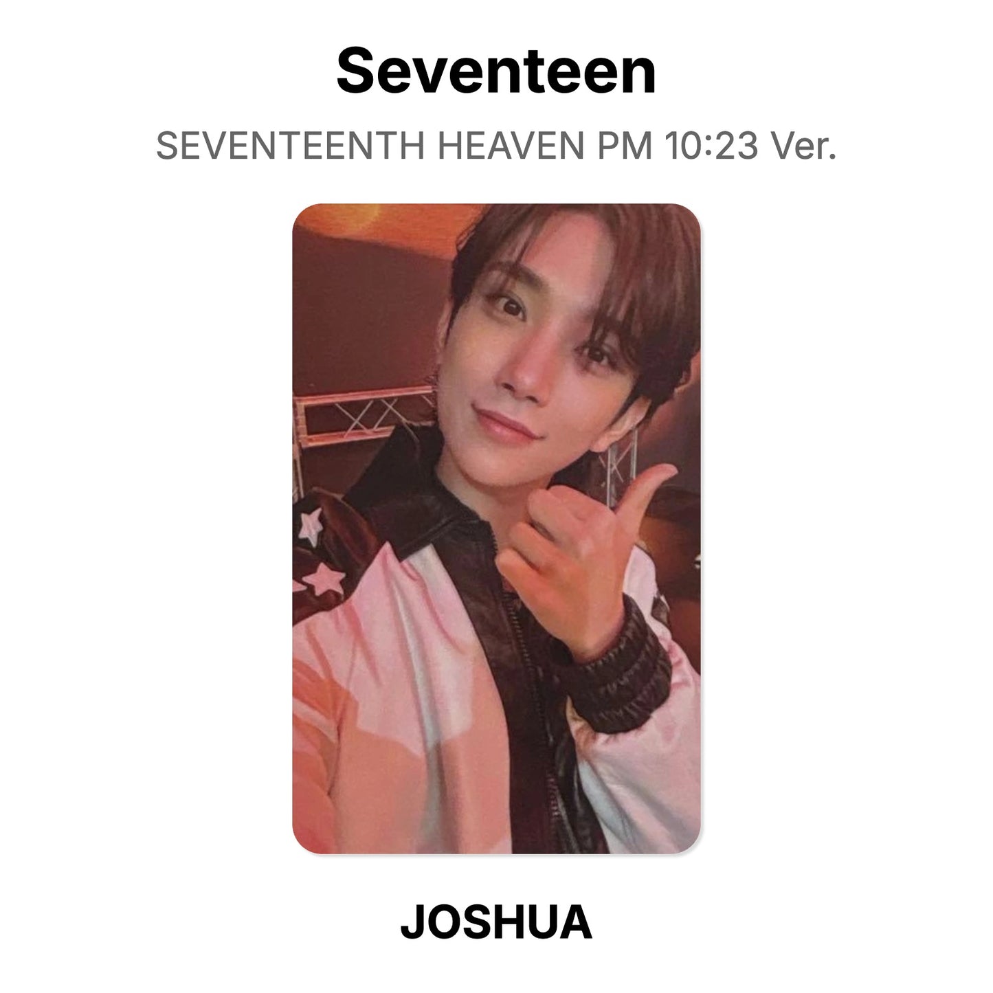 Seventeen SEVENTEENTH HEAVEN PM 10:23 Ver. photocard oficial
