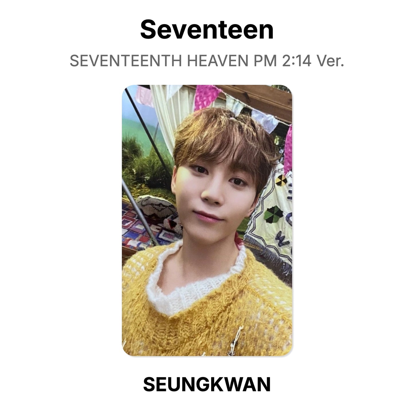 Seventeen SEVENTEENTH HEAVEN PM 2:14 Ver. photocard ufficiale