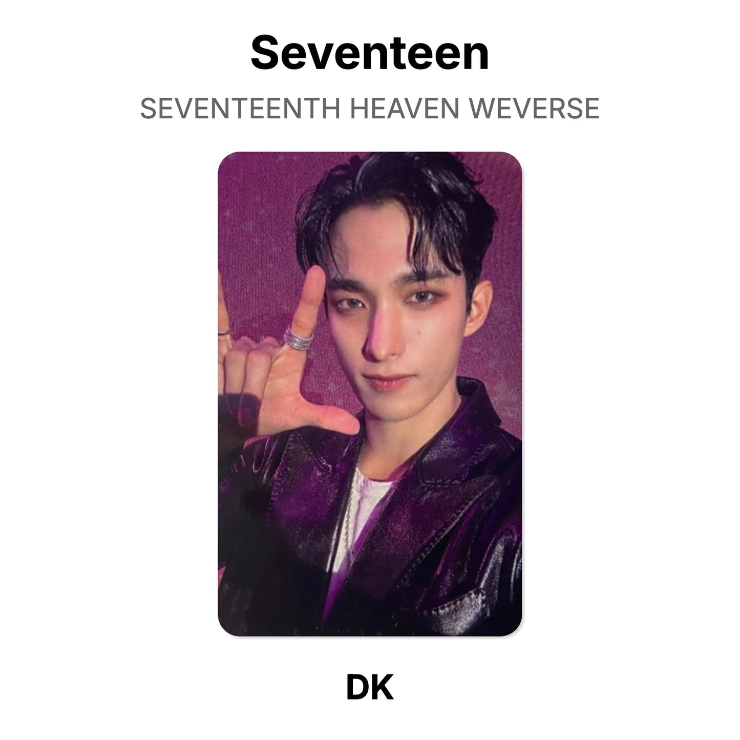 Seventeen SEVENTEENTH HEAVEN WEVERSE photocard oficial