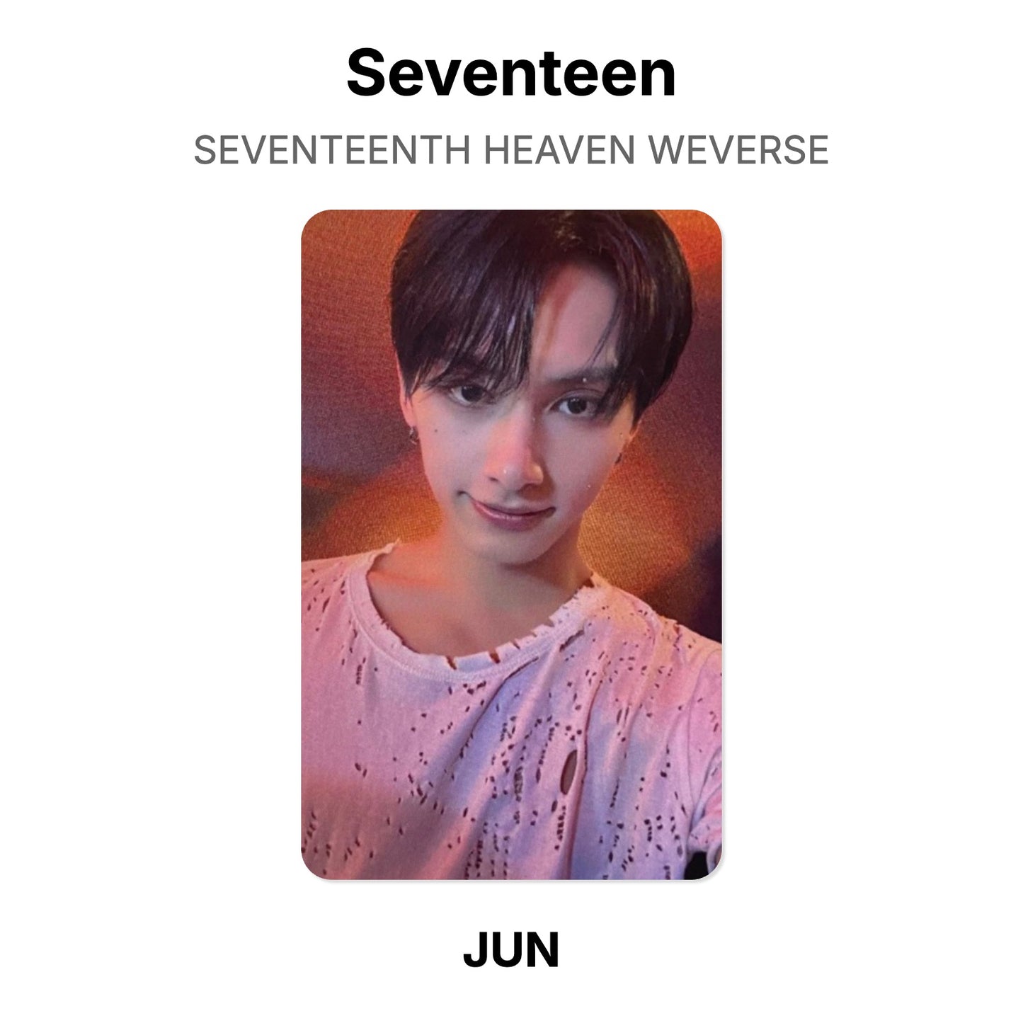 Seventeen SEVENTEENTH HEAVEN WEVERSE photocard oficial