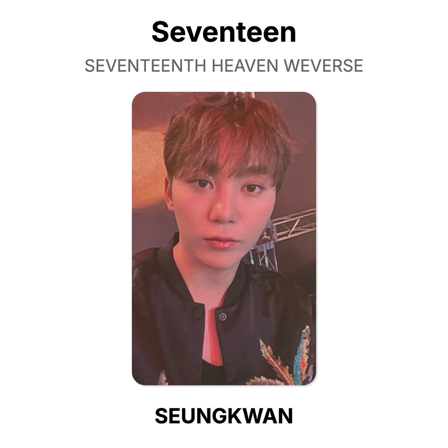 Seventeen SEVENTEENTH HEAVEN WEVERSE photocard oficial