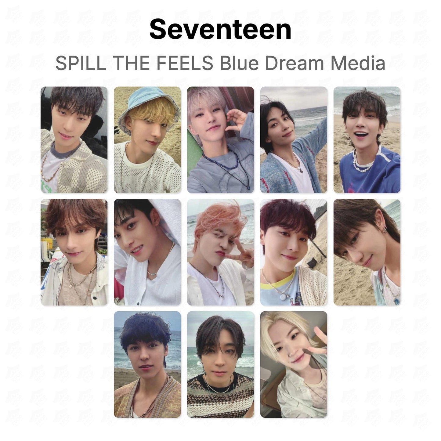 Seventeen SPILL THE FEELS Blue Dream Media Official Photocard