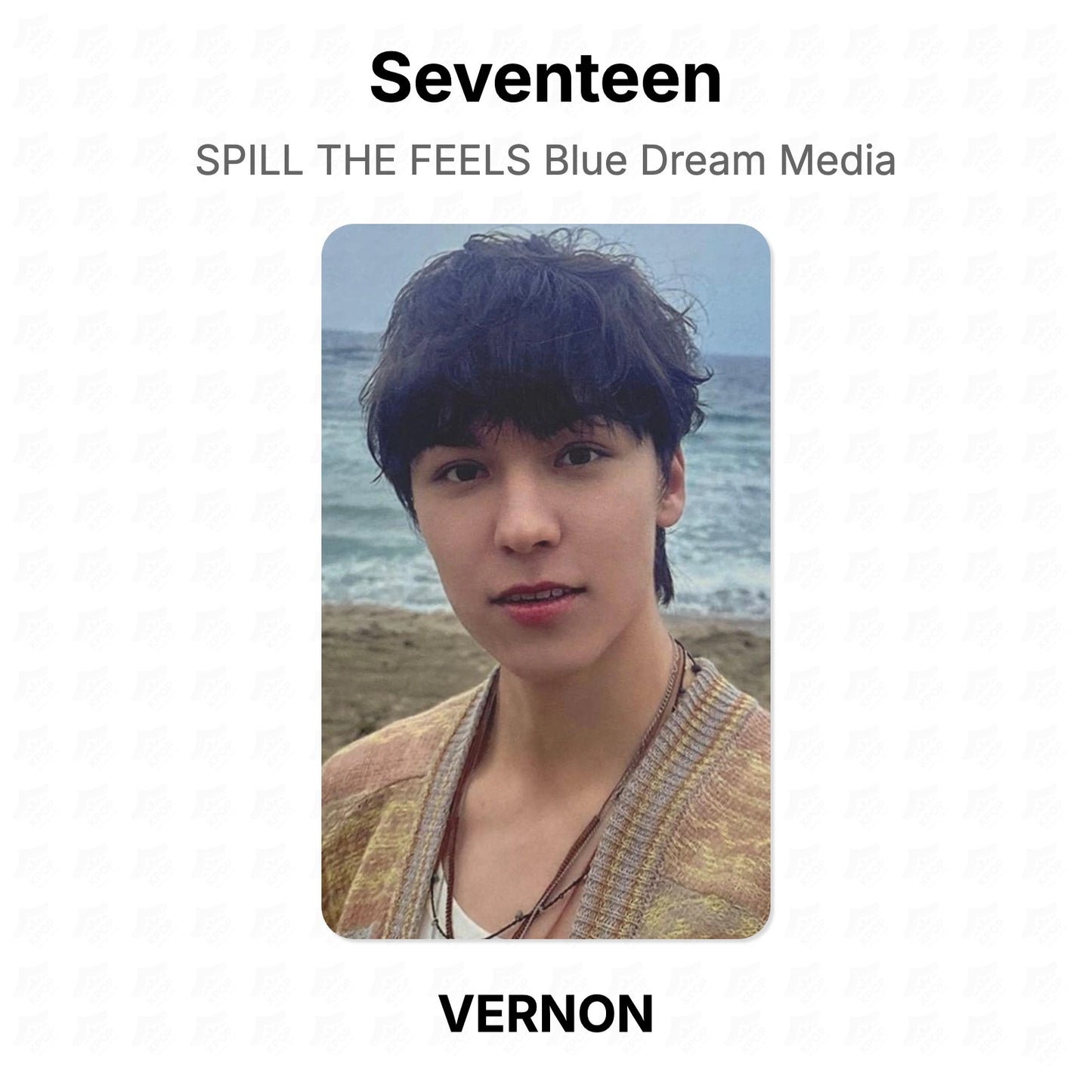 Seventeen SPILL THE FEELS Blue Dream Media Official Photocard