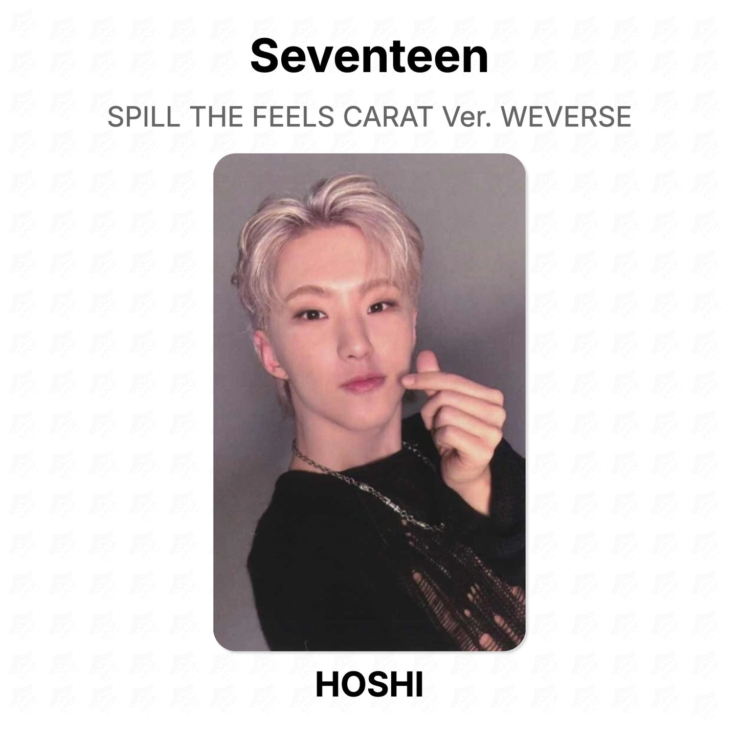 Seventeen SPILL THE FEELS CARAT Ver. WEVERSE photocard officielle