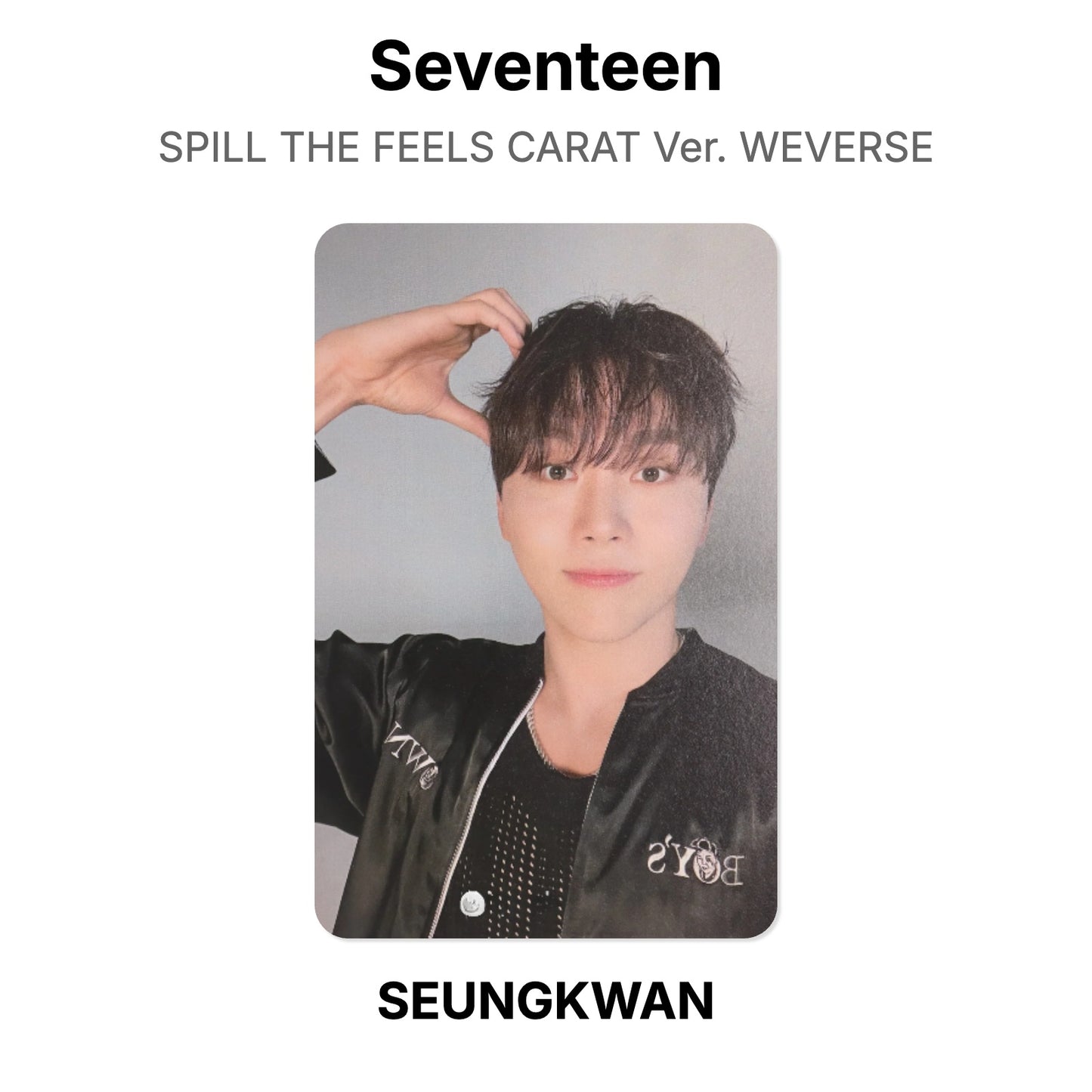 Seventeen SPILL THE FEELS CARAT Ver. WEVERSE photocard officielle
