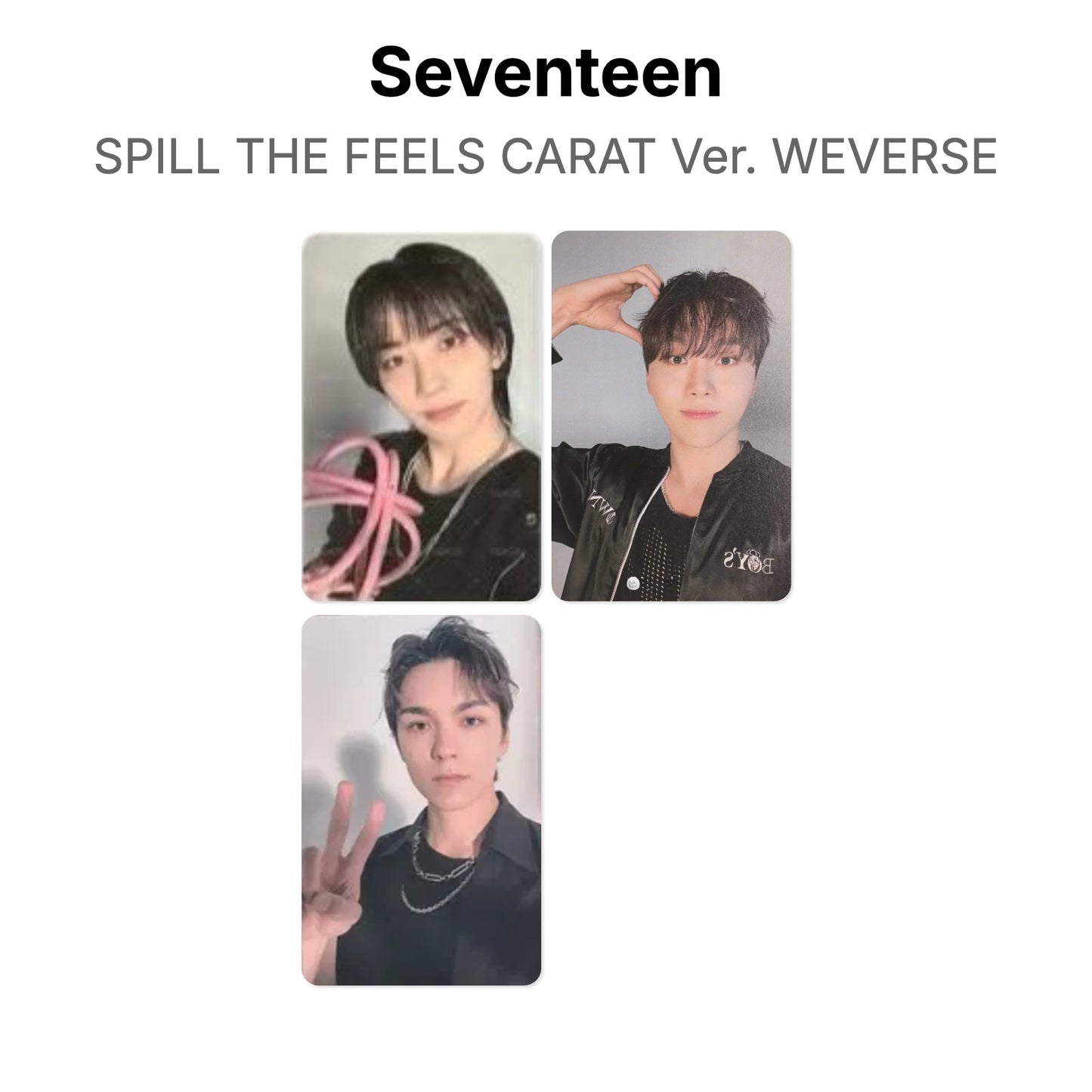Seventeen SPILL THE FEELS CARAT Ver. WEVERSE photocard officielle