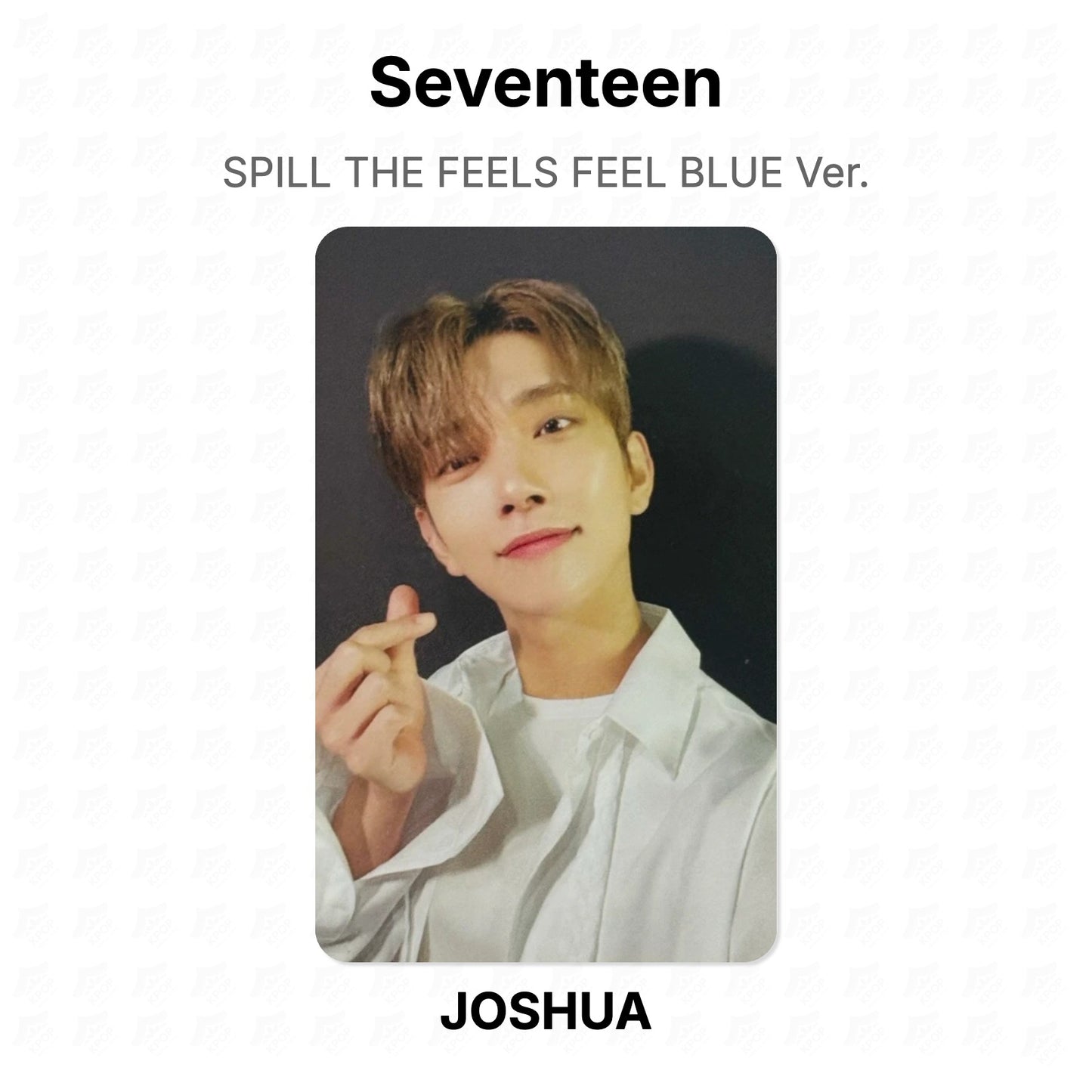 Seventeen SPILL THE FEELS FEEL BLUE Ver. virallinen Photocard