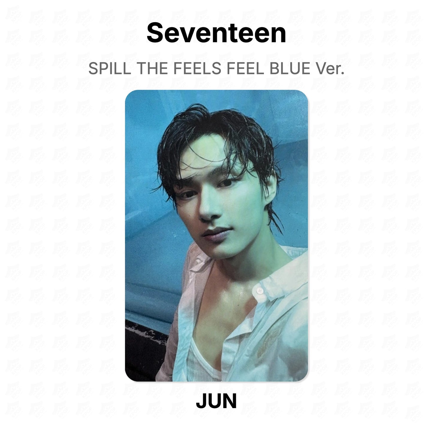 Seventeen SPILL THE FEELS FEEL BLUE Ver. virallinen Photocard