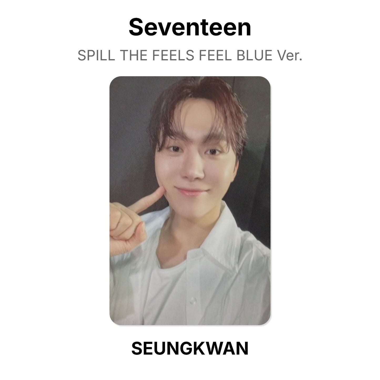 Seventeen SPILL THE FEELS FEEL BLUE Ver. virallinen Photocard