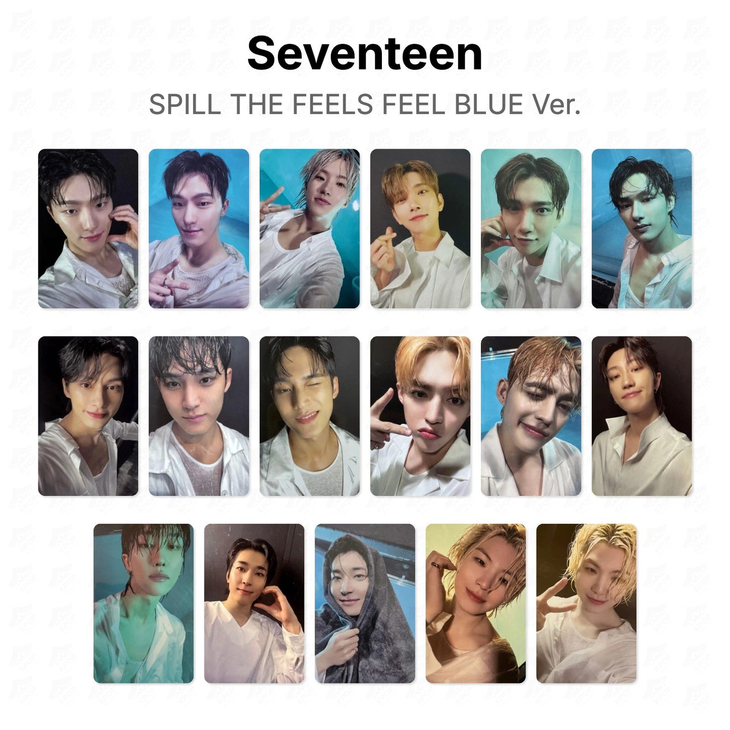 Seventeen SPILL THE FEELS FEEL BLUE Ver. virallinen Photocard