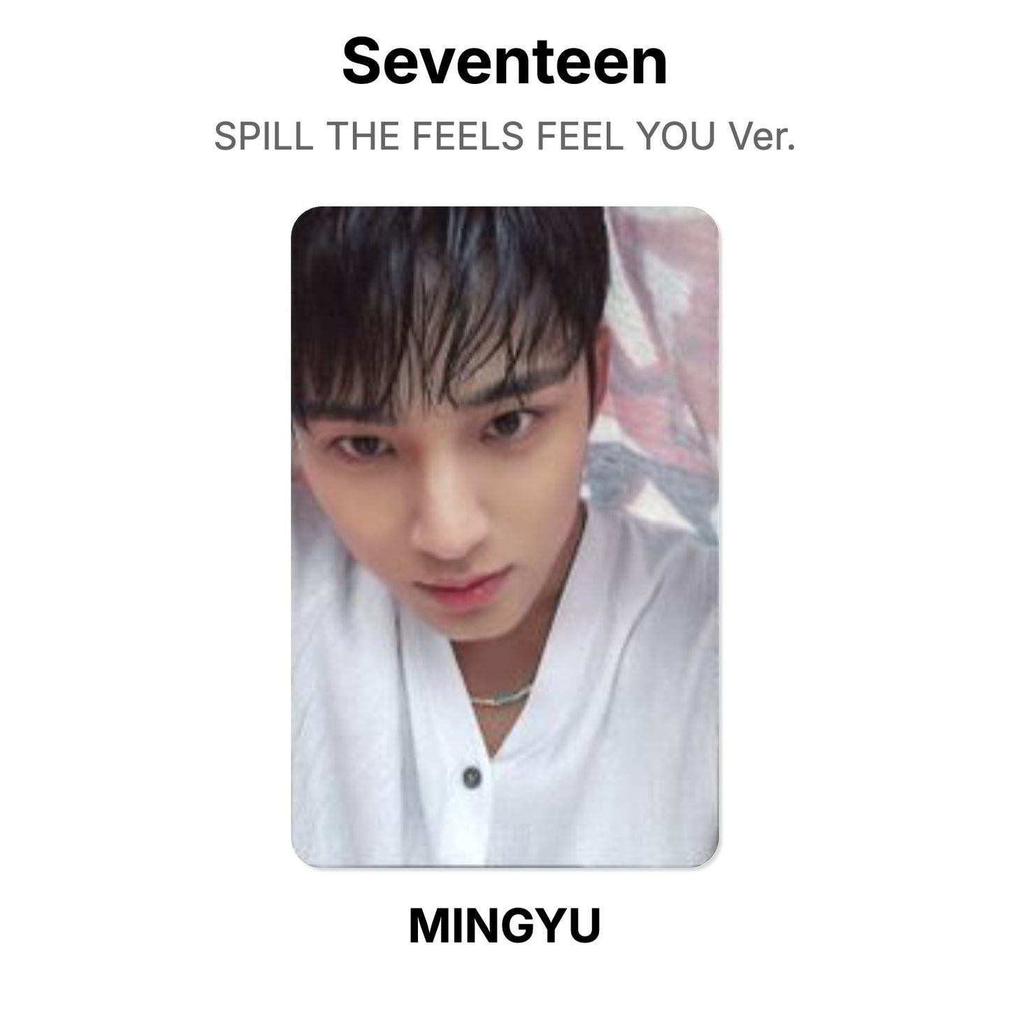 Seventeen SPILL THE FEELS FEEL YOU Ver. Official Photocard