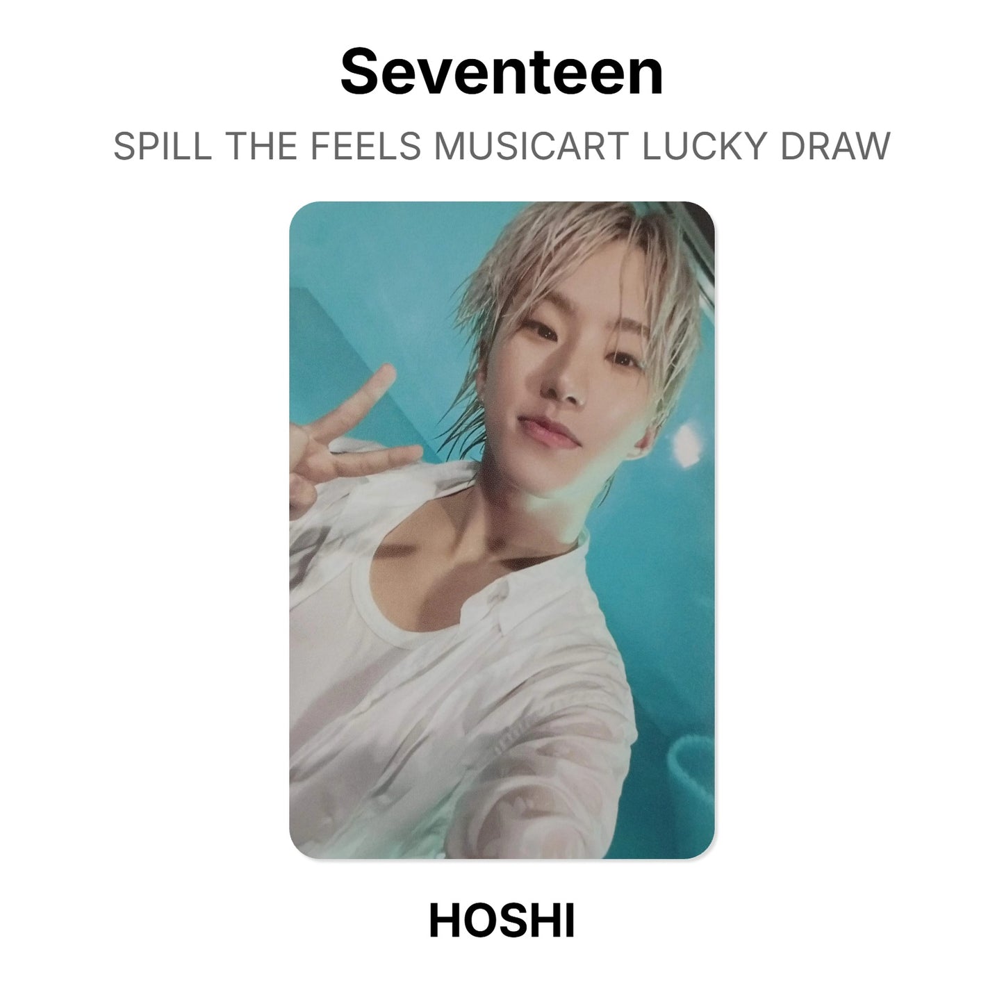 Seventeen SPILL THE FEELS MUSICART LUCKY DRAW Official Photocard