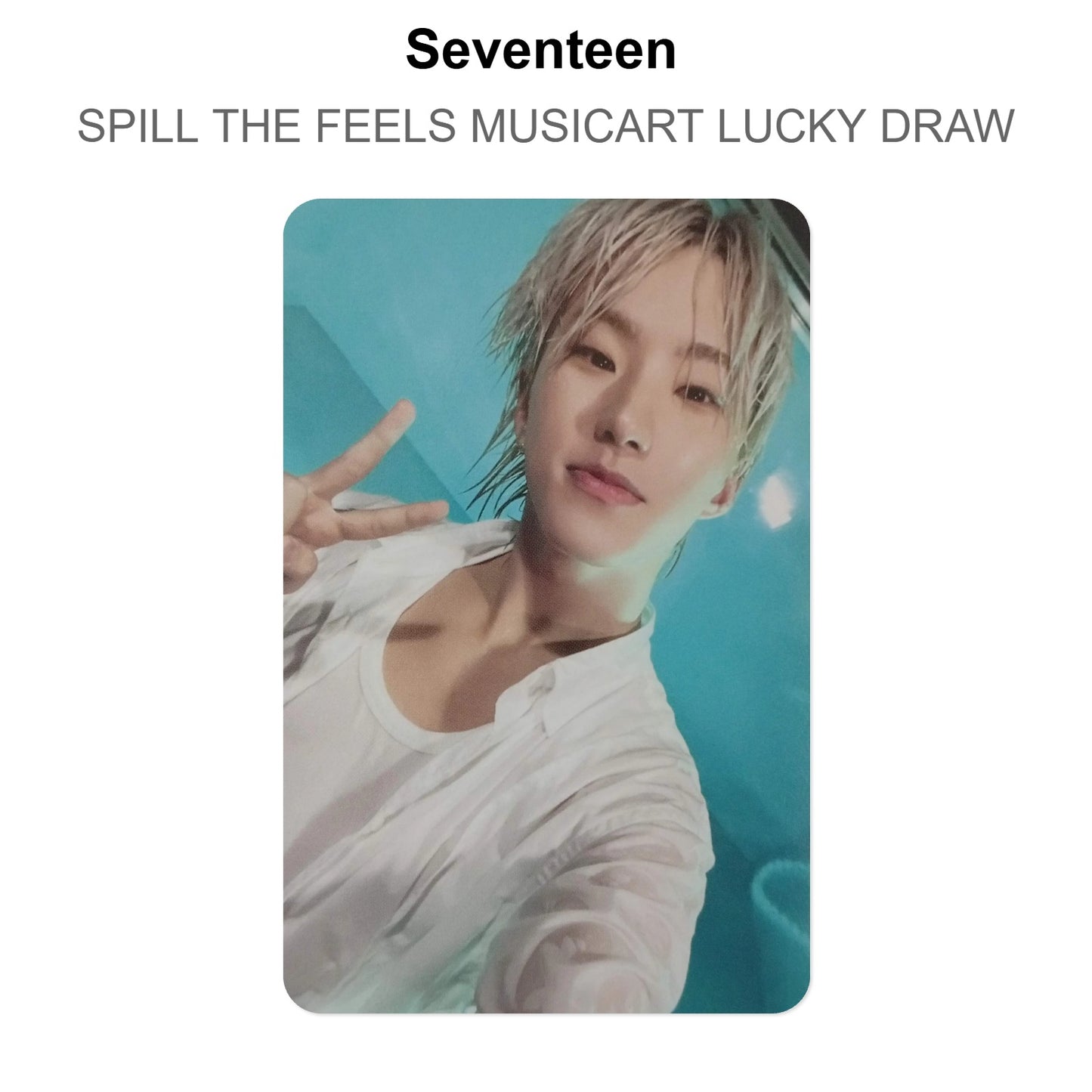 Seventeen SPILL THE FEELS MUSICART LUCKY DRAW Official Photocard