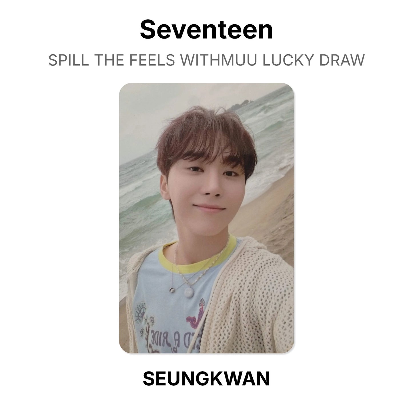 Seventeen SPILL THE FEELS WITHMUU LUCKY DRAW Official Photocard