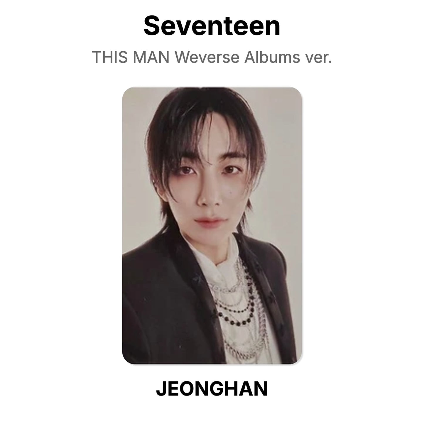 Seventeen THIS MAN Weverse Albums ver. Offizielle Photocard