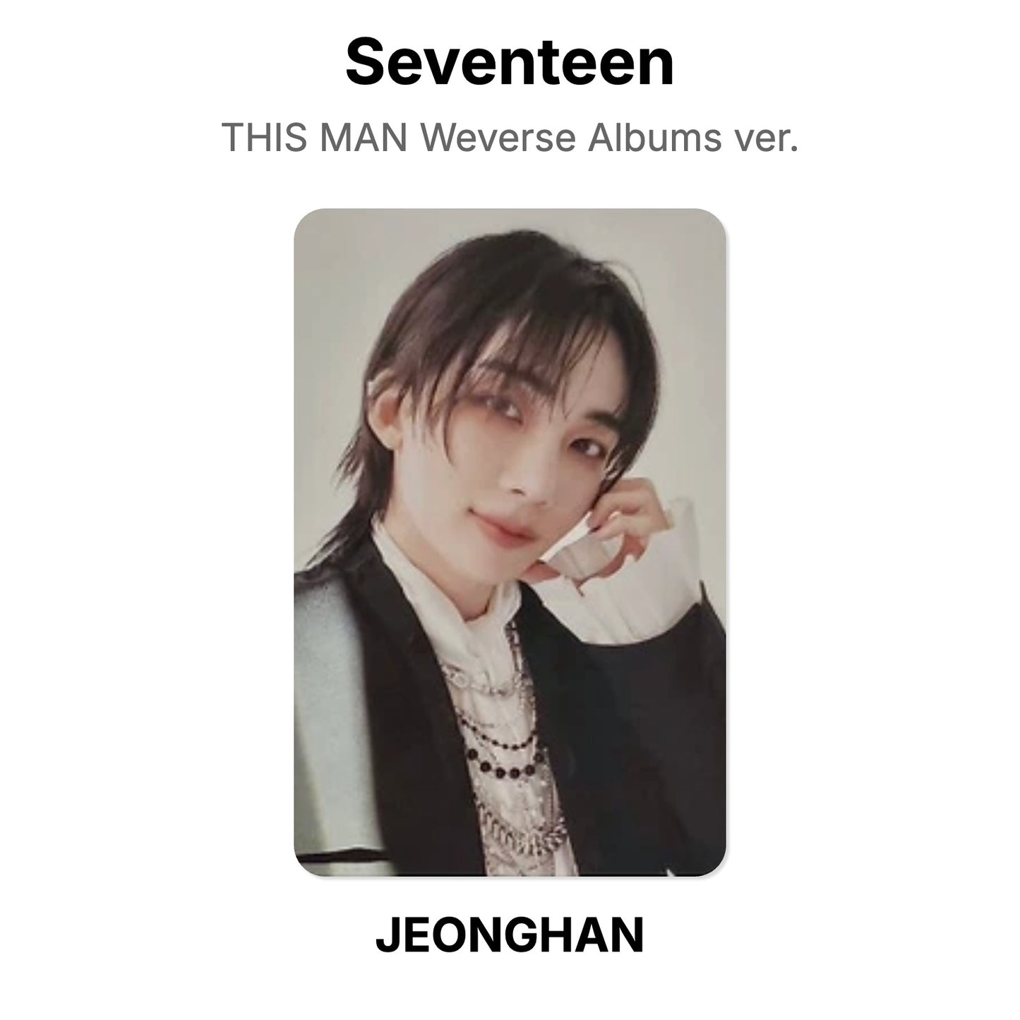 Seventeen THIS MAN Weverse Albums ver. Offizielle Photocard