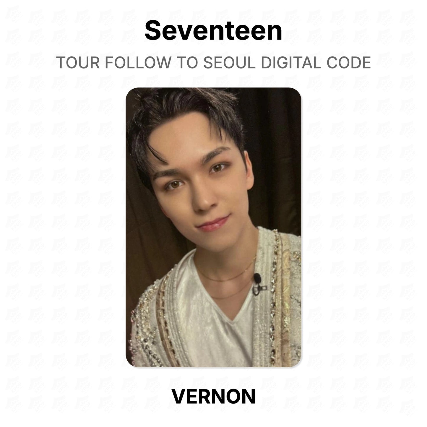 Seventeen TOUR FOLLOW TO SEOUL DIGITAL CODE Official Photocard