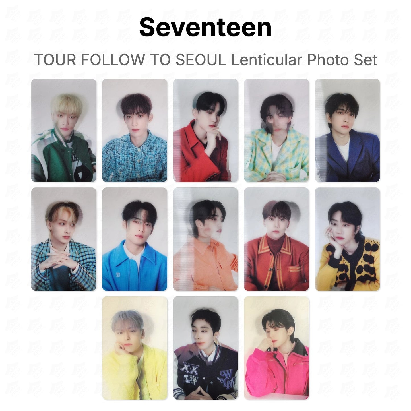 Seventeen TOUR FOLLOW TO SEOUL Lenticular Photo Set Official Photocard